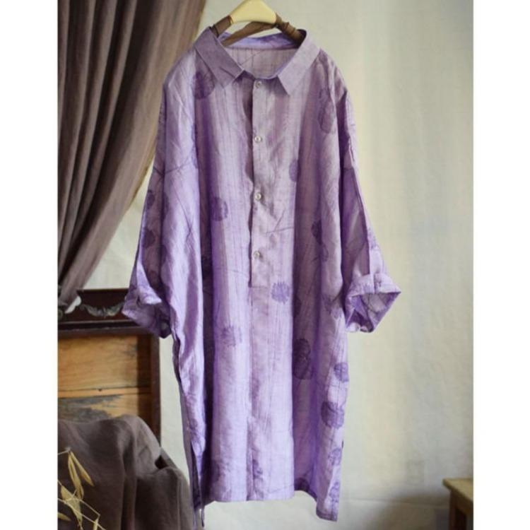 Summer Loose Vintage Jacquard Shirts for Women Mid Length Turn Down Collar Seven Sleeve Tops One Size фіолетовий
Summer Loose Vintage Jacquard Shirts for Women Mid Length Turn Down Collar Seven Sleeve Tops One Size фіолетовий