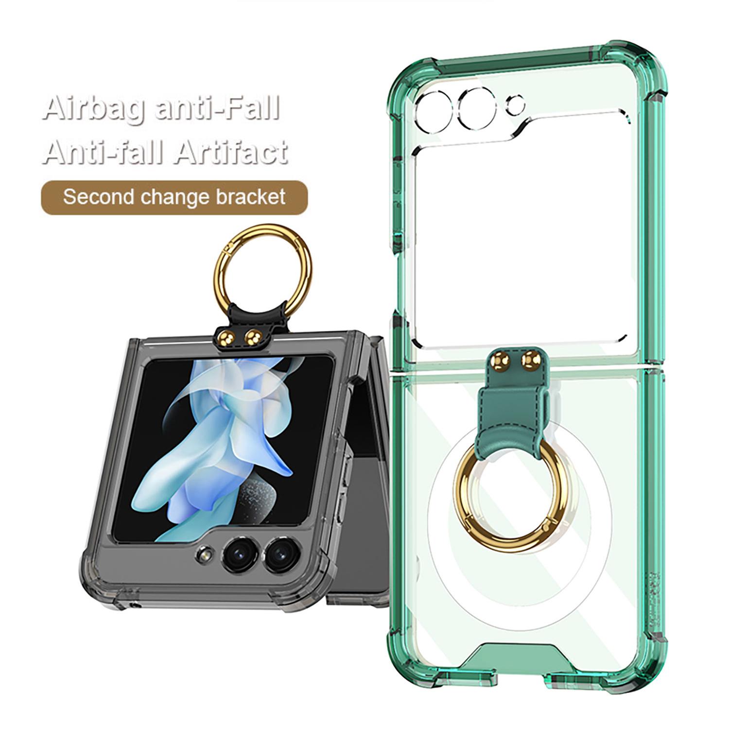 GKK For Samsung Galaxy Z Flip5 5G Kickstand Phone Case Airbag TPU Magnetic Cover Transparent Green
GKK For Samsung Galaxy Z Flip5 5G Kickstand Phone Case Airbag TPU Magnetic Cover Transparent Green