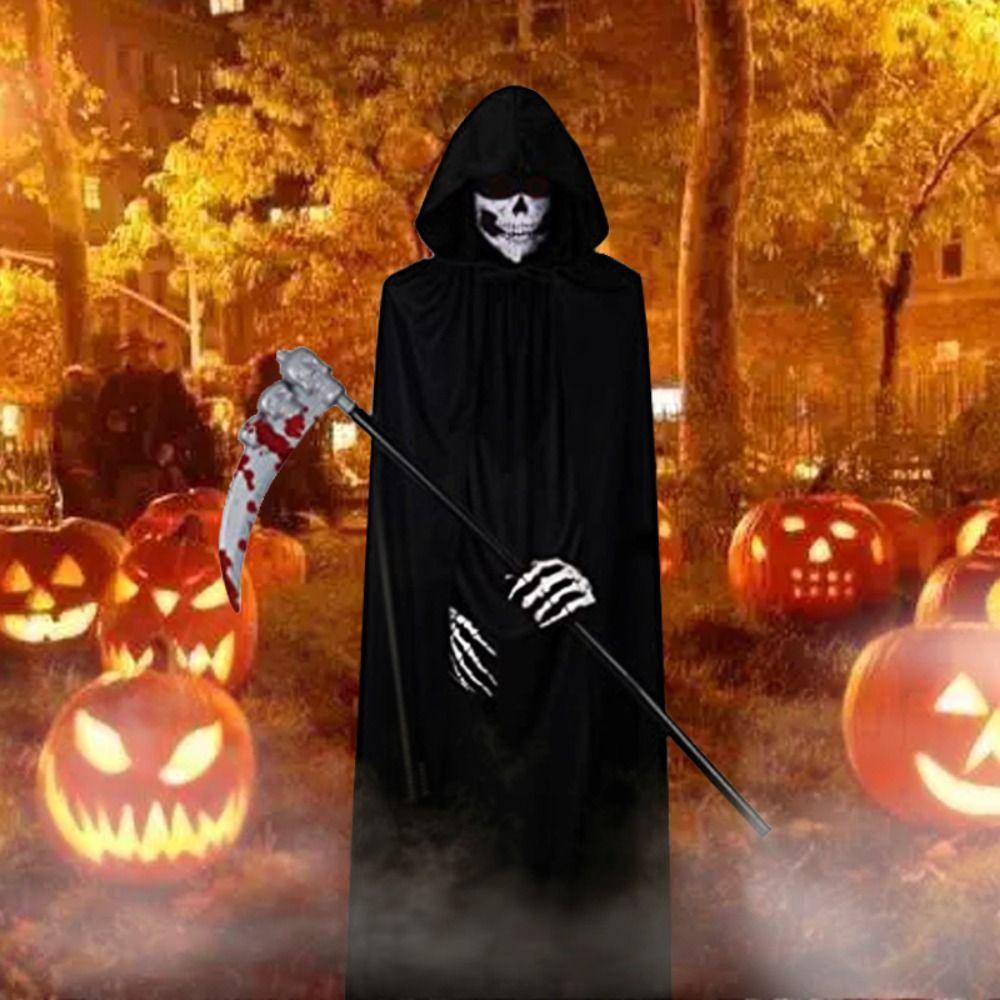 Anti-slip Halloween Grim Reaper Costume Black Cloak Set Ghost Reaper Costume Adult Kids
Anti-slip Halloween Grim Reaper Costume Black Cloak Set Ghost Reaper Costume Adult Kids