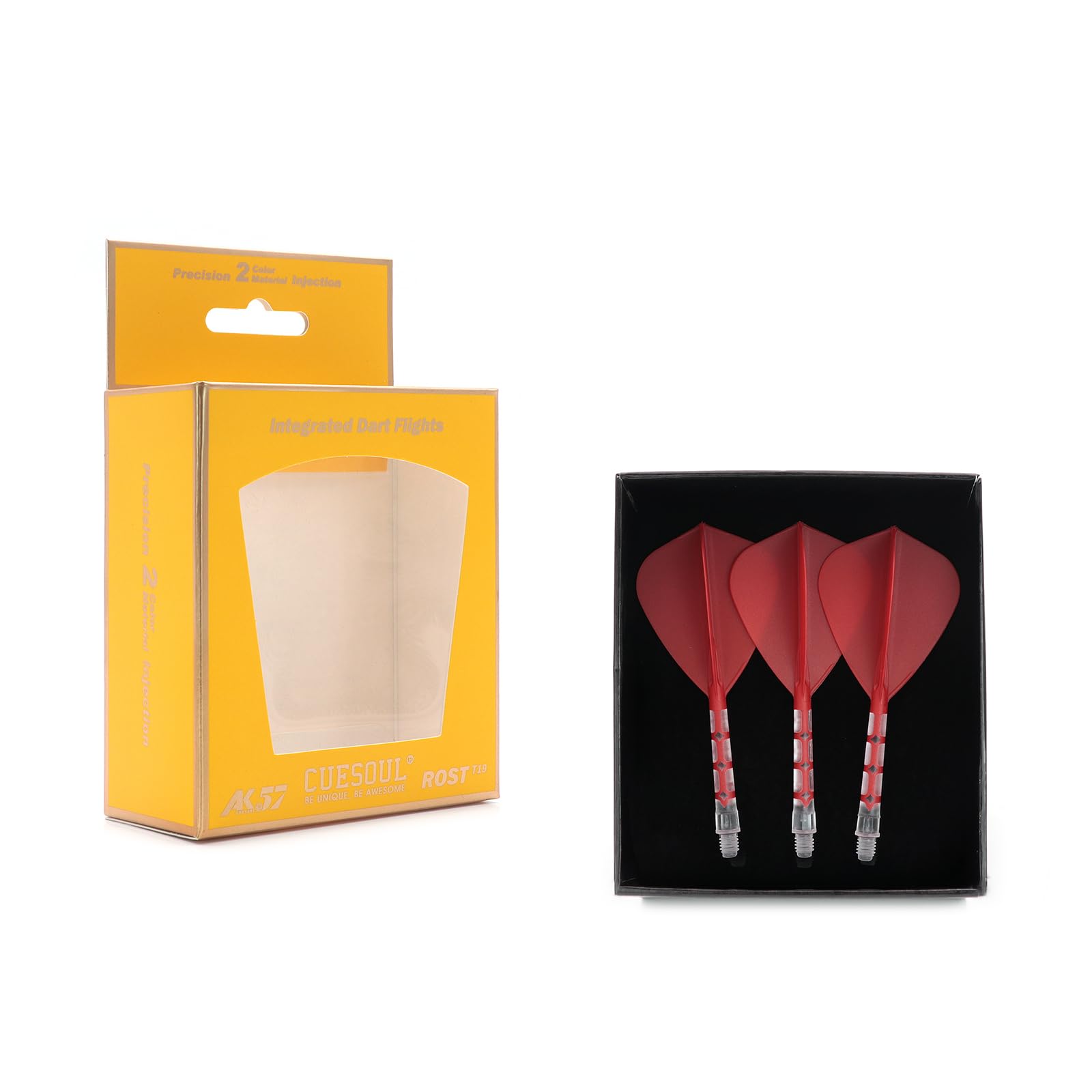 CUESOUL ROSTAK57 T19 Series Dual Material Mixed Shaft Integrated Flight Kite Shape Series Set of 3 Two-Tone (Red) CS-AK57FZ2L
CUESOUL ROSTAK57 T19 Series Dual Material Mixed Shaft Integrated Flight Kite Shape Series Set of 3 Two-Tone (Red) CS-AK57FZ2L