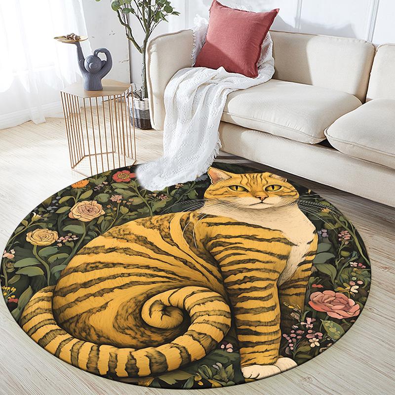 Vintage Cat,Round Area Rug,Carpet Rug for Living Room Bedroom Sofa Playroom Decor,Non-slip Floor Mat 80cmx80cm
Vintage Cat,Round Area Rug,Carpet Rug for Living Room Bedroom Sofa Playroom Decor,Non-slip Floor Mat 80cmx80cm