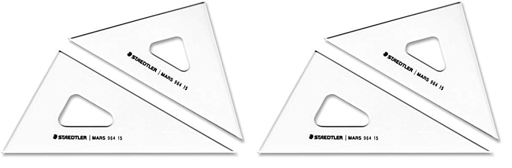 Staedtler Mars 15cm Triangle Drafting Set (x 2) 964 15
Staedtler Mars 15cm Triangle Drafting Set (x 2) 964 15