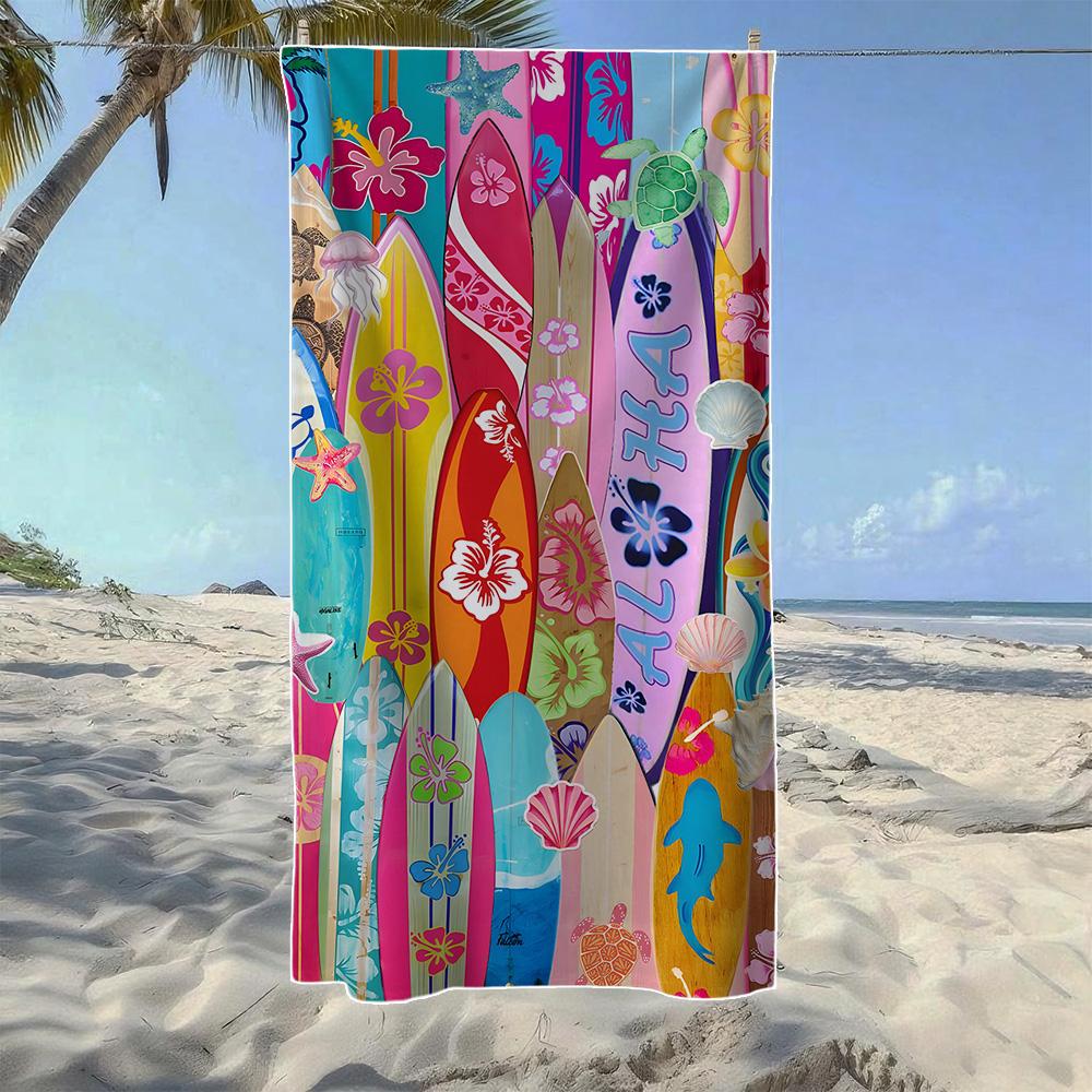 Evil Eye & Coastal Crab & Surfboard Pattern Beach Towel, Soft Durable Quick-Drying, Ideal For Summer Beach, Swimming & Camping W30*H60(CM)
Evil Eye & Coastal Crab & Surfboard Pattern Beach Towel, Soft Durable Quick-Drying, Ideal For Summer Beach, Swimming & Camping W30*H60(CM)