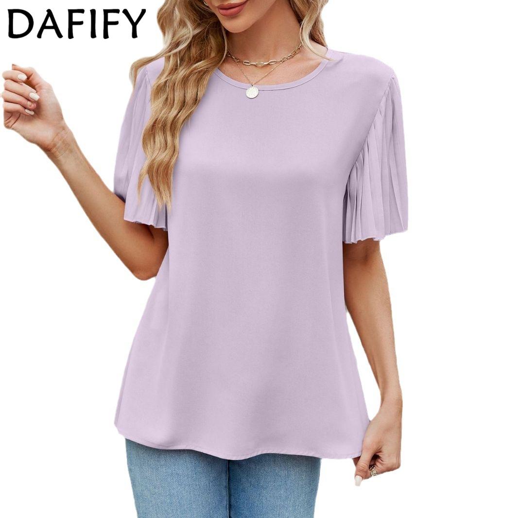 DAFIFY женские модные летние повседневные однотонные футболки и топы с короткими рукавами и круглым вырезом с принтом
DAFIFY женские модные летние повседневные однотонные футболки и топы с короткими рукавами и круглым вырезом с принтом