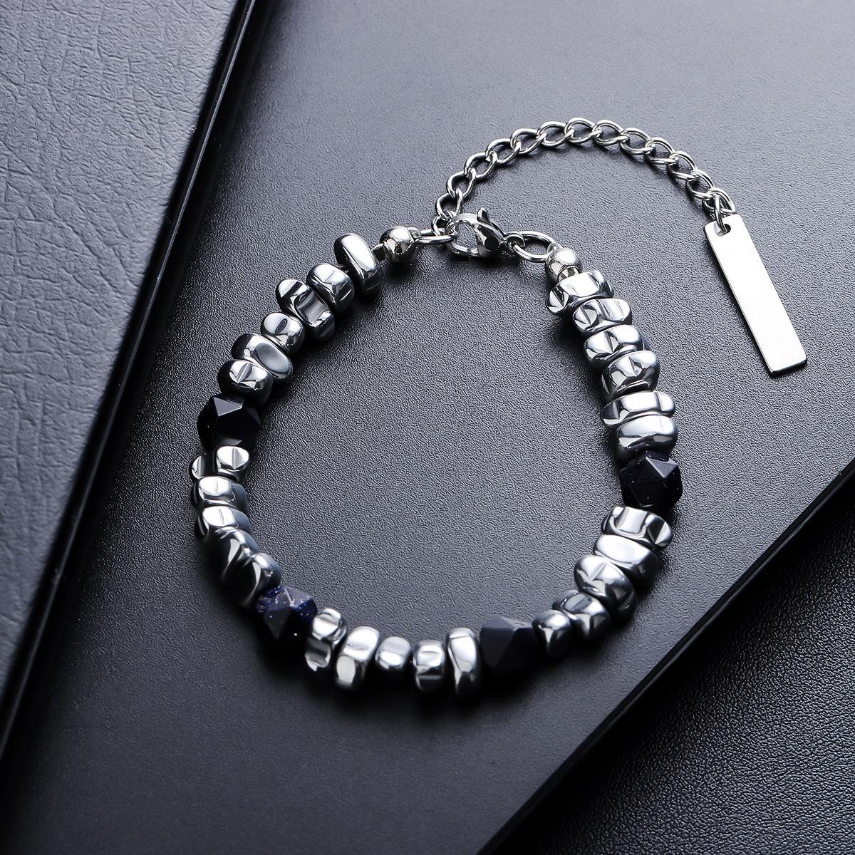 Bracelet Men s Broken Silver Splicing Bracelet Women s Chinese Simple Retro Design Titanium Steel Premium Versatile Accessories
Bracelet Men s Broken Silver Splicing Bracelet Women s Chinese Simple Retro Design Titanium Steel Premium Versatile Accessories
