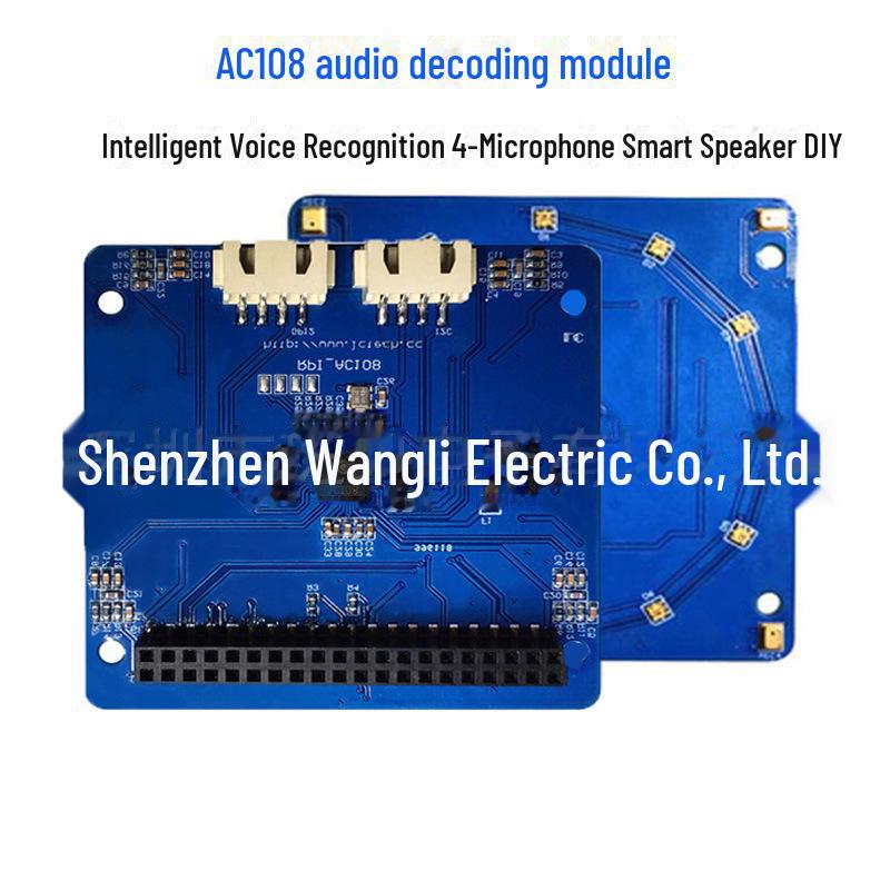 Raspberry Pi AC108 Audio Decoder & Voice Recognition Module with 4 Microphones for Smart Speaker DIY AC108 Audio Board
Raspberry Pi AC108 Audio Decoder & Voice Recognition Module with 4 Microphones for Smart Speaker DIY AC108 Audio Board