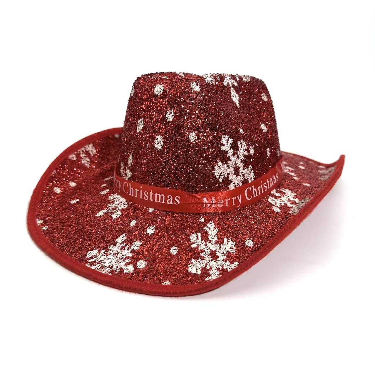 Halloween Christmas Composite Cowboy Hat, Christmas Snowflake Party Western Cowboy Hat 56-58cm червоний
Halloween Christmas Composite Cowboy Hat, Christmas Snowflake Party Western Cowboy Hat 56-58cm червоний