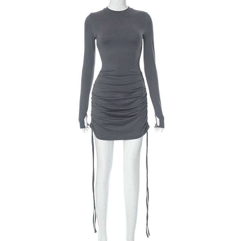 M23Ds446 Amazon Cross-Border Women s Clothing Autumn and Winter New Fashion Long-Sleeved Solid Color Short Hot Girl Dress Dark gray S
M23Ds446 Amazon Cross-Border Women s Clothing Autumn and Winter New Fashion Long-Sleeved Solid Color Short Hot Girl Dress Dark gray S