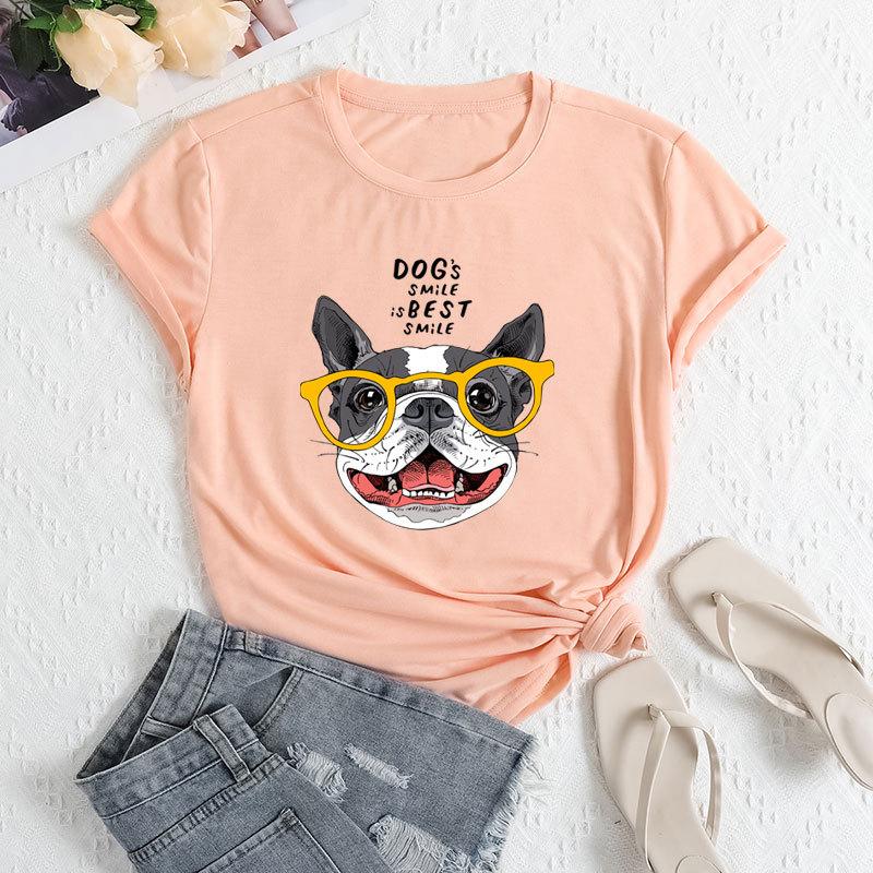 Летние женские очки с принтом собаки, свободные, с круглым вырезом, повседневные, из чистого хлопка, с короткими рукавами, женские футболки 3XL
Летние женские очки с принтом собаки, свободные, с круглым вырезом, повседневные, из чистого хлопка, с короткими рукавами, женские футболки 3XL
