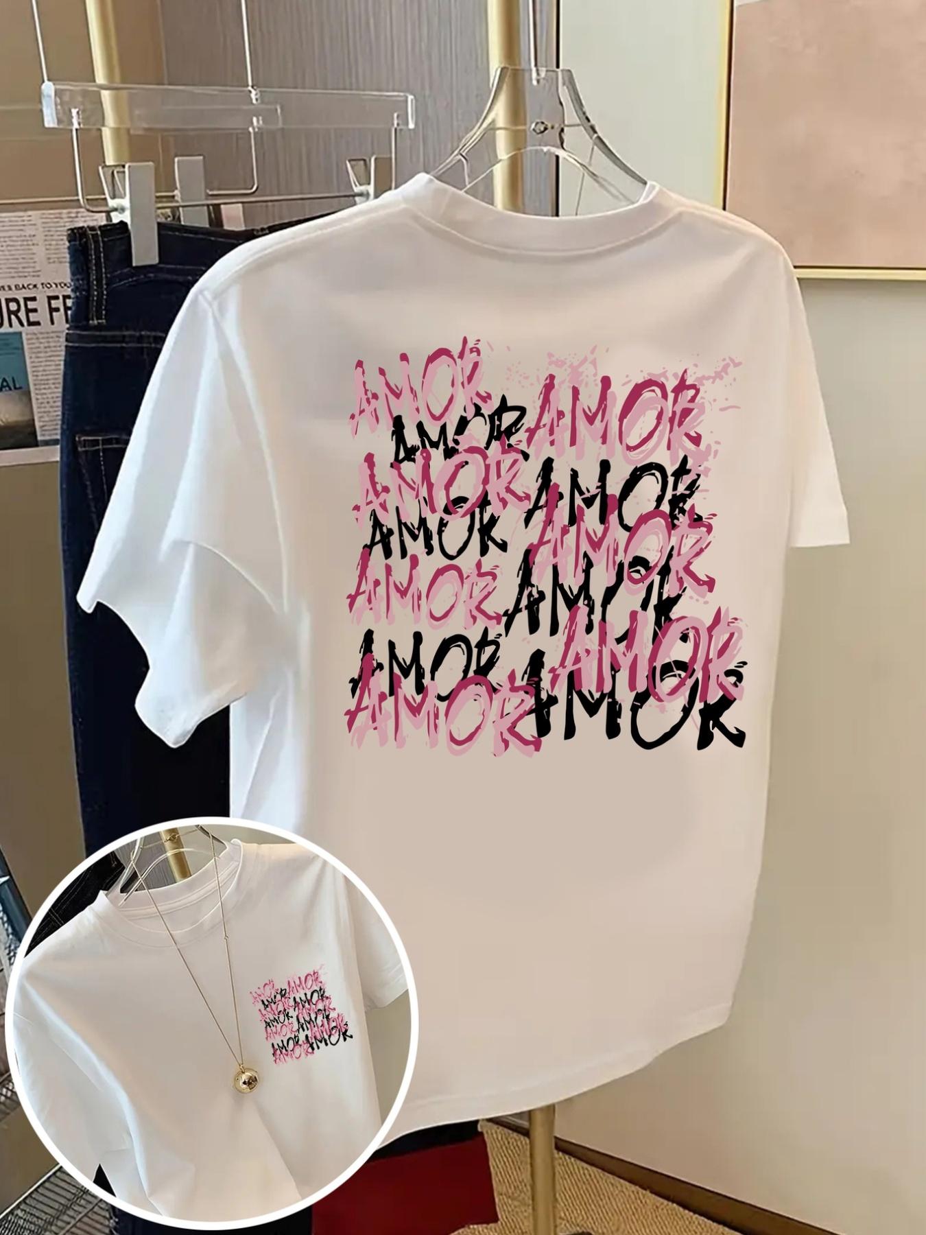 Short sleeved T-shirt - Declaration of Love, AMOR Fashion Print Women s Spring/Summer Trendy Printed T-shirt, Fashion Item 5XL різнокольоровий
Short sleeved T-shirt - Declaration of Love, AMOR Fashion Print Women s Spring/Summer Trendy Printed T-shirt, Fashion Item 5XL різнокольоровий