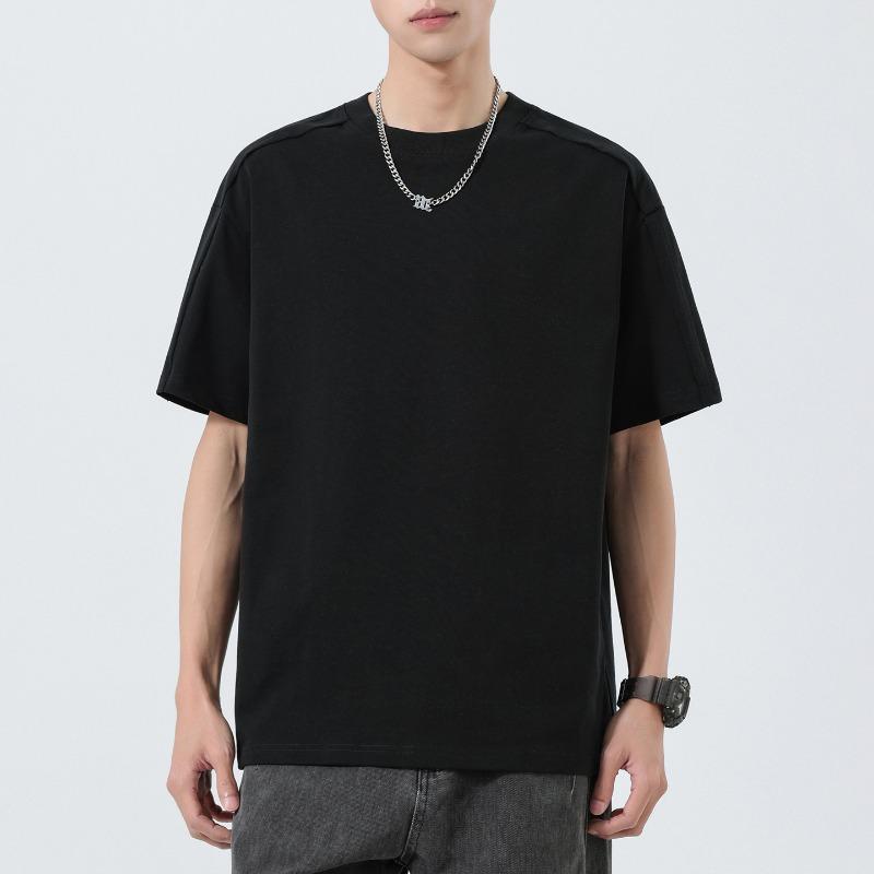 Men Solid Color Stitch Detail T Shirt Crew Neck Short Sleeve Loose Casual Minimal Daily Street Summer Basic Top M чорний
Men Solid Color Stitch Detail T Shirt Crew Neck Short Sleeve Loose Casual Minimal Daily Street Summer Basic Top M чорний