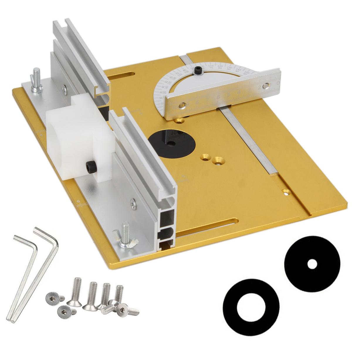 Gold Aluminum Router Table Insert Plate With Lift Base For Woodworking Benches Table Saw 65mm Motors Trimmer Engraving Machine
Gold Aluminum Router Table Insert Plate With Lift Base For Woodworking Benches Table Saw 65mm Motors Trimmer Engraving Machine