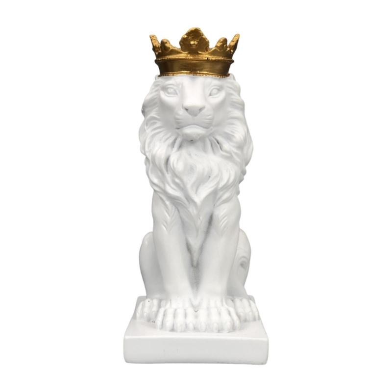 Lion Crowned Statue Table Decoration Handmade Desk Resin Ornament 14.5cm Tall for Wine Cabinet and Home Decoration білий
Lion Crowned Statue Table Decoration Handmade Desk Resin Ornament 14.5cm Tall for Wine Cabinet and Home Decoration білий
