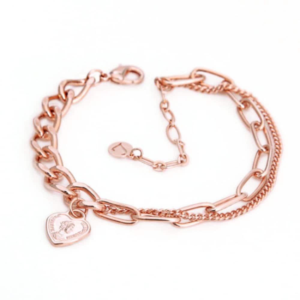 Roti 14kgp Unbalanced Double Chain Rose Gold Bracelet Jr183
Roti 14kgp Unbalanced Double Chain Rose Gold Bracelet Jr183