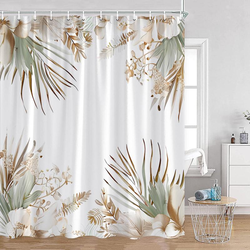 Tropical Leaves Shower Curtain Watercolour Palm Leaf Monstera Floral Bath Curtains Polyester Fabric Bathroom Decor With Hooks W60H190(CM)-1 Pcs
Tropical Leaves Shower Curtain Watercolour Palm Leaf Monstera Floral Bath Curtains Polyester Fabric Bathroom Decor With Hooks W60H190(CM)-1 Pcs