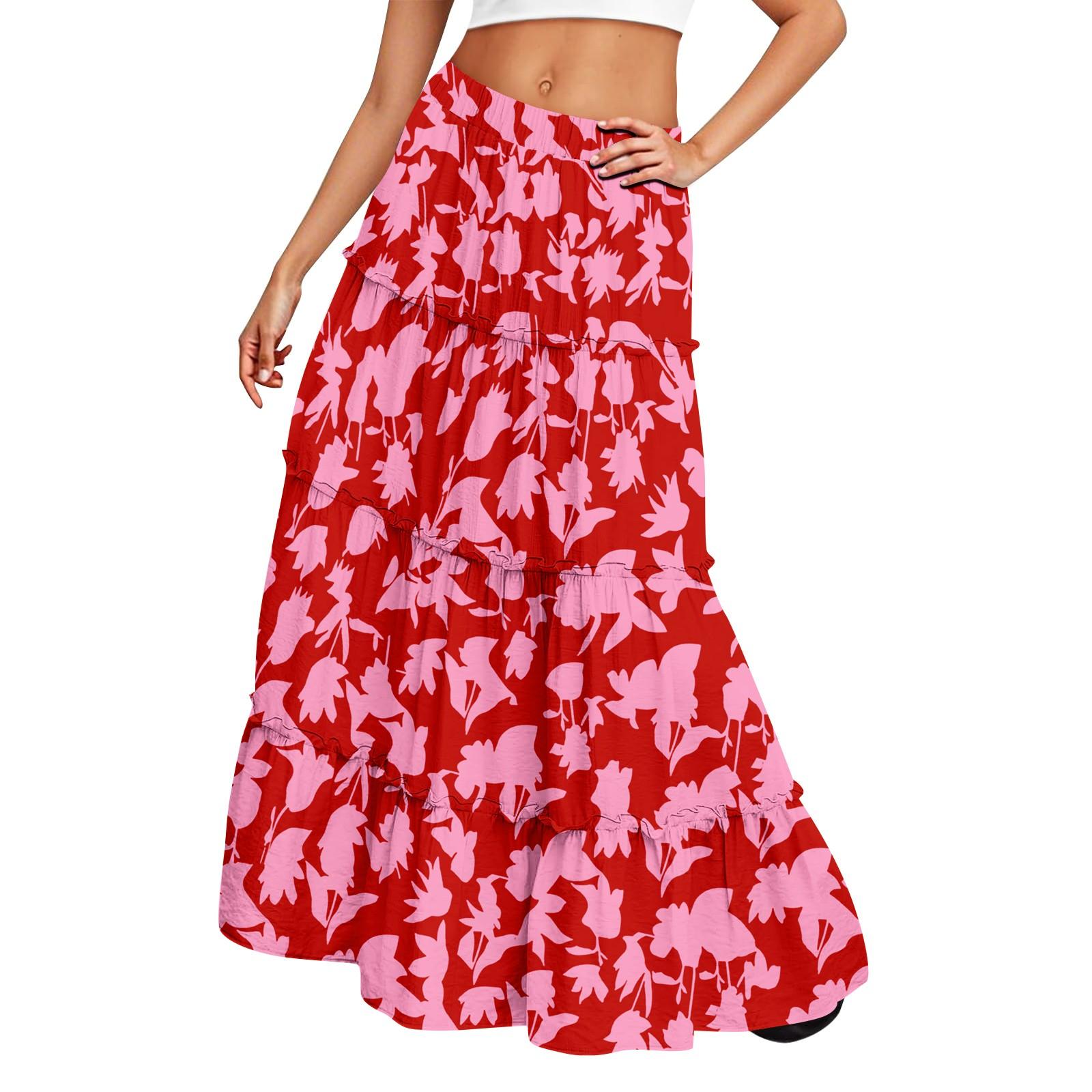 Женская длинная юбка с принтом и эластичным поясом, свободным подолом M красный
Женская длинная юбка с принтом и эластичным поясом, свободным подолом M красный