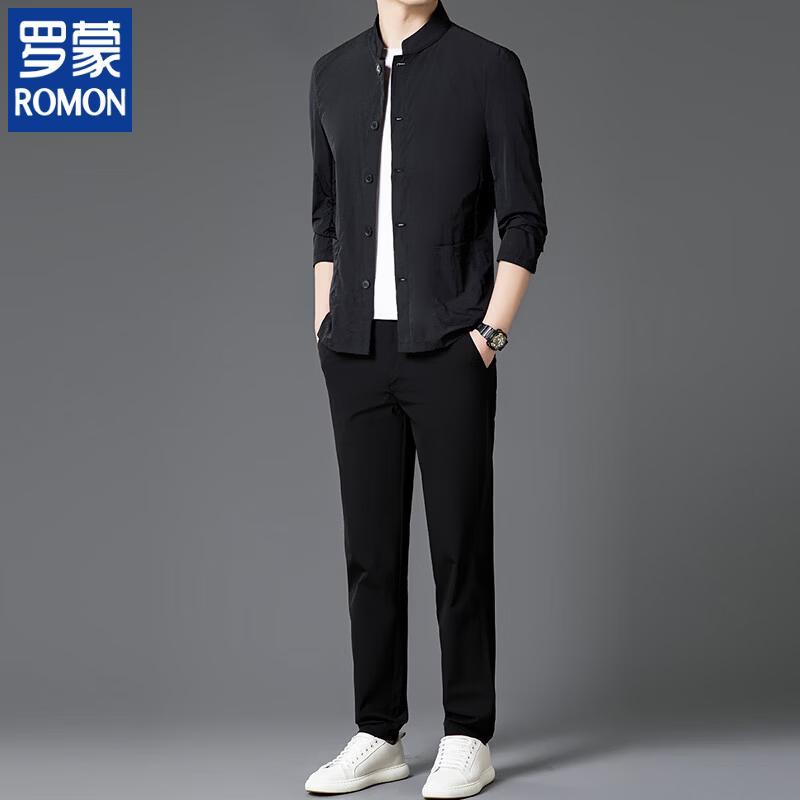 Romon Men s Casual Long Sleeve Shirt & Pants Set L
Romon Men s Casual Long Sleeve Shirt & Pants Set L