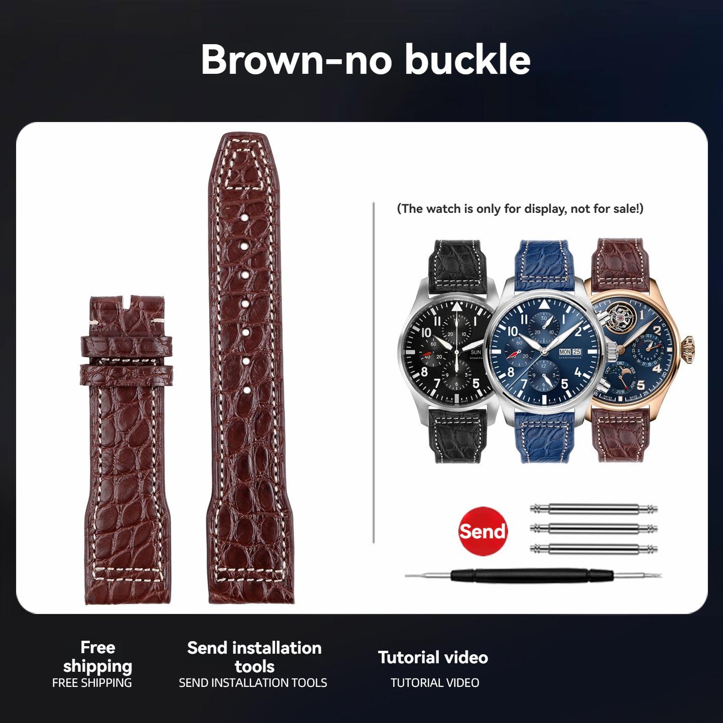 High Quality Crocodile leather Watch band For IWC Big Pilot Portofino TOP GUN Genuine leather strap men Wristband 20mm 21mm 22mm 20mm
High Quality Crocodile leather Watch band For IWC Big Pilot Portofino TOP GUN Genuine leather strap men Wristband 20mm 21mm 22mm 20mm