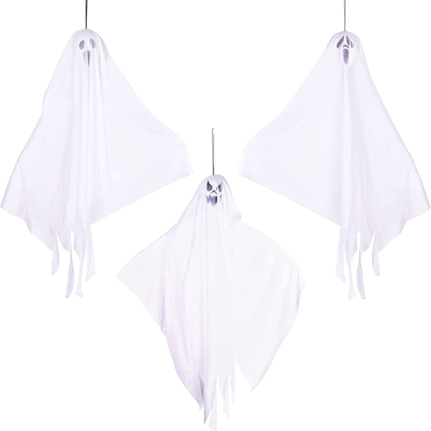 3pcs Halloween White Ghost Hanging Ornament Plastic Wrought Iron Fabric Decor for Haunted House Yard Party Supplies 60x60cm
3pcs Halloween White Ghost Hanging Ornament Plastic Wrought Iron Fabric Decor for Haunted House Yard Party Supplies 60x60cm