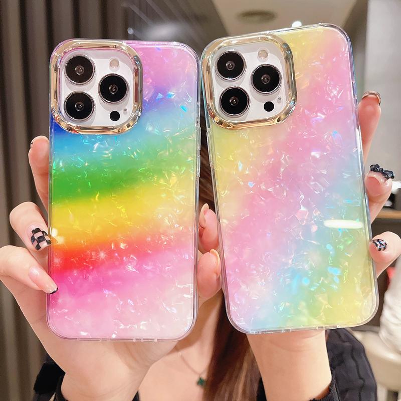 Luxury Rainbow Shell Glitter Laser Phone Case For iPhone 16 Pro Max 15 14 13 12 11 Leopard Print Shockproof Plating Cover For iPhone 15
Luxury Rainbow Shell Glitter Laser Phone Case For iPhone 16 Pro Max 15 14 13 12 11 Leopard Print Shockproof Plating Cover For iPhone 15