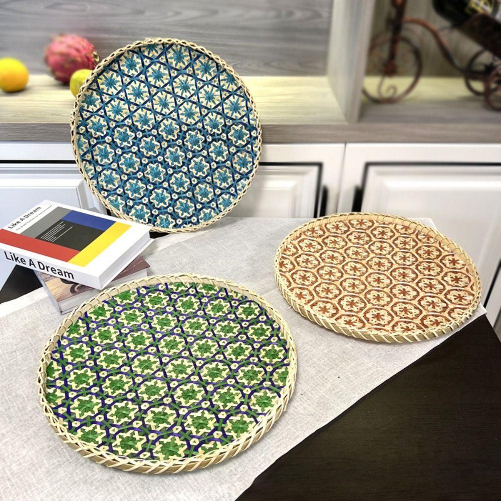 Household Weaving Fruit Basket Bohemian Style Food Tray Multipurpose Dried Fruit Plate Bathroom 15cm синій
Household Weaving Fruit Basket Bohemian Style Food Tray Multipurpose Dried Fruit Plate Bathroom 15cm синій