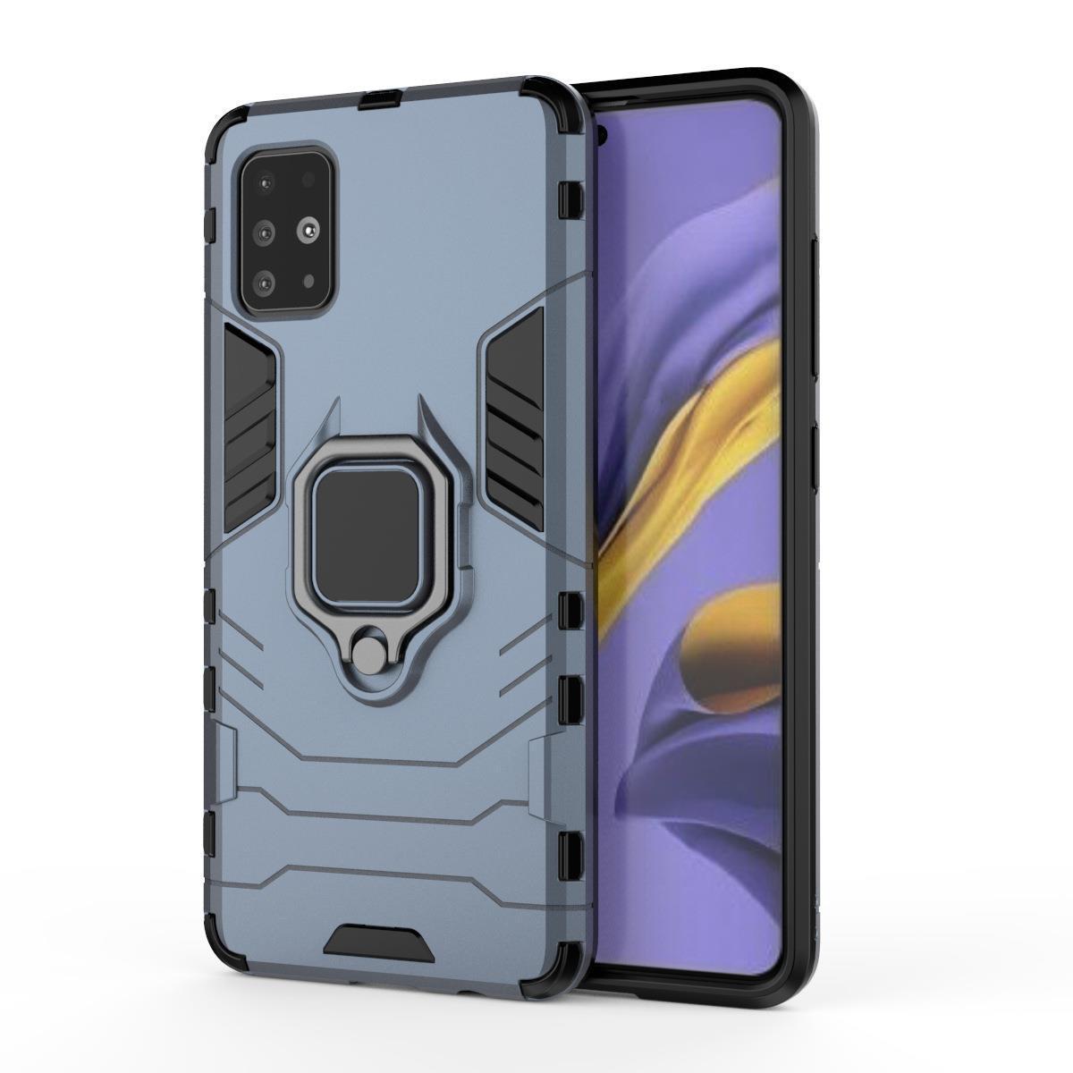 Samsung A51 Iron Man Ring Car Holder Anti-Fall Protective Case Samsung A71 чорний/синій
Samsung A51 Iron Man Ring Car Holder Anti-Fall Protective Case Samsung A71 чорний/синій