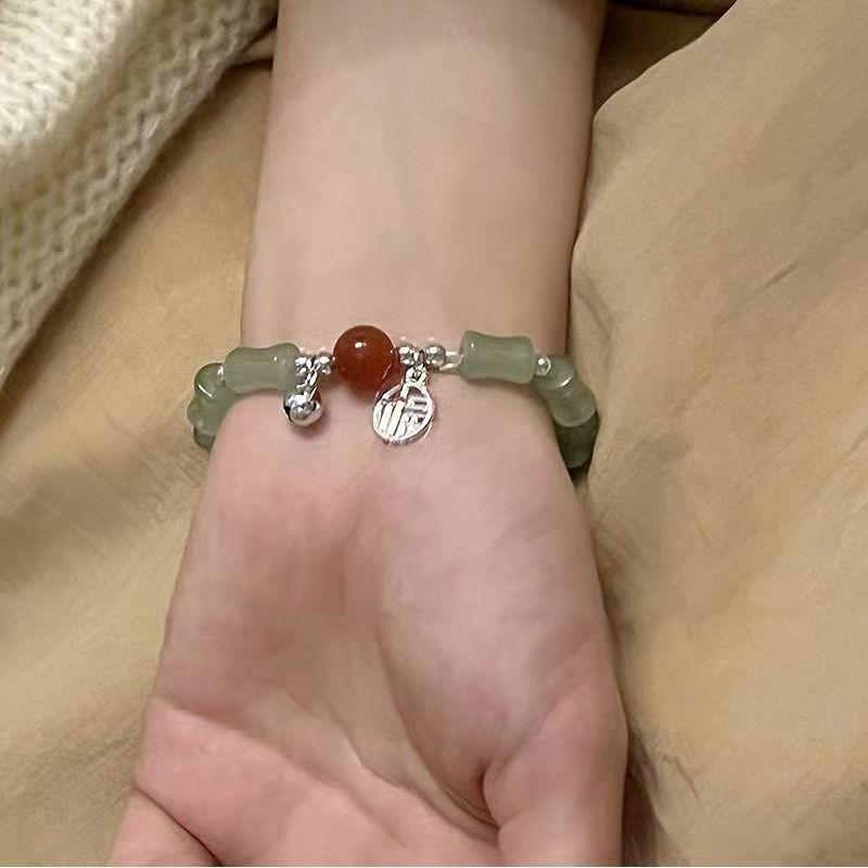 New Chinese high-value bamboo joint blessing brand bracelet, raw retro bracelet, sister jewelry bamboo joint chain.
New Chinese high-value bamboo joint blessing brand bracelet, raw retro bracelet, sister jewelry bamboo joint chain.