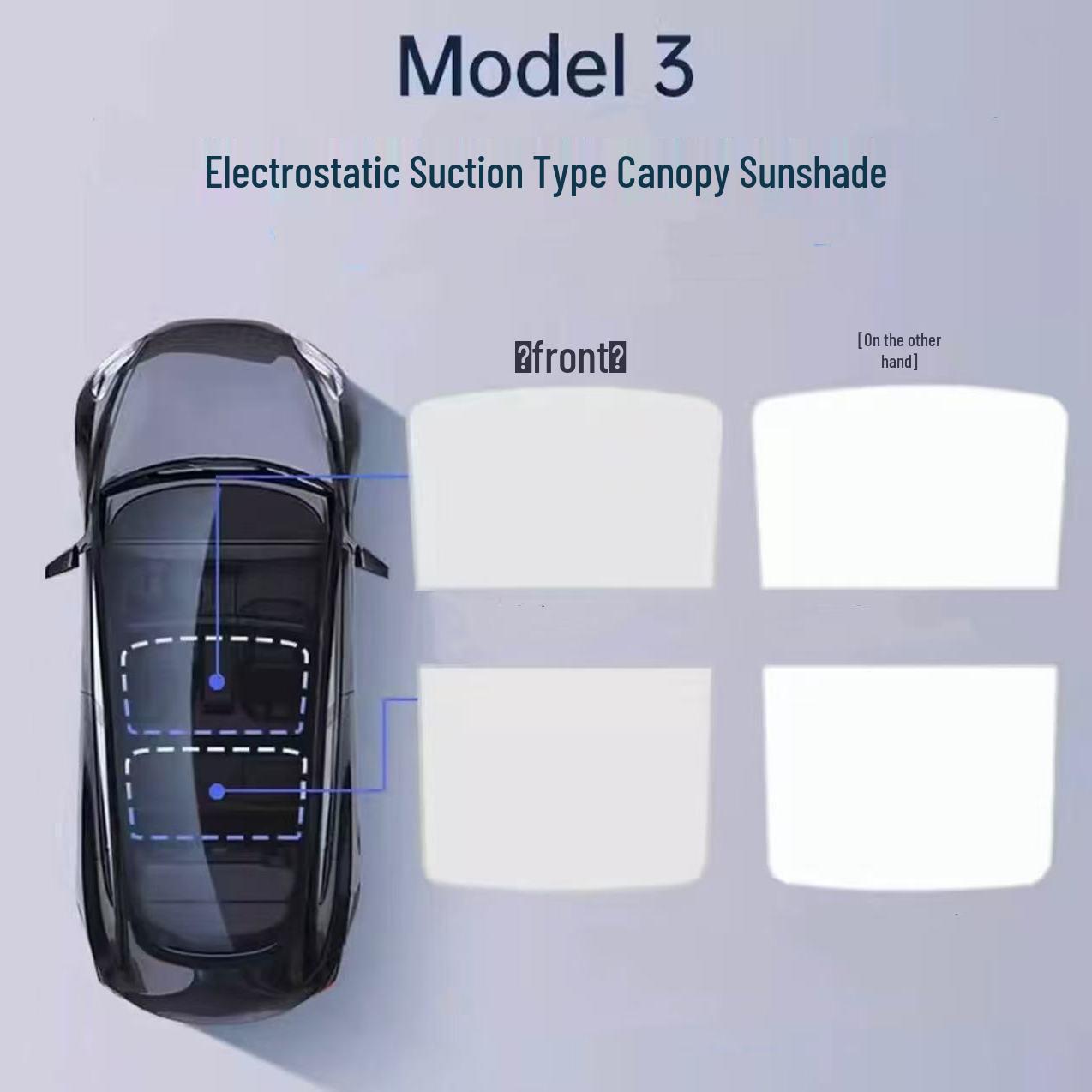 Tesla Sunshade Silicone Electrostatic Sunroof Screen for Model Y/3 Heat Insulation
Tesla Sunshade Silicone Electrostatic Sunroof Screen for Model Y/3 Heat Insulation