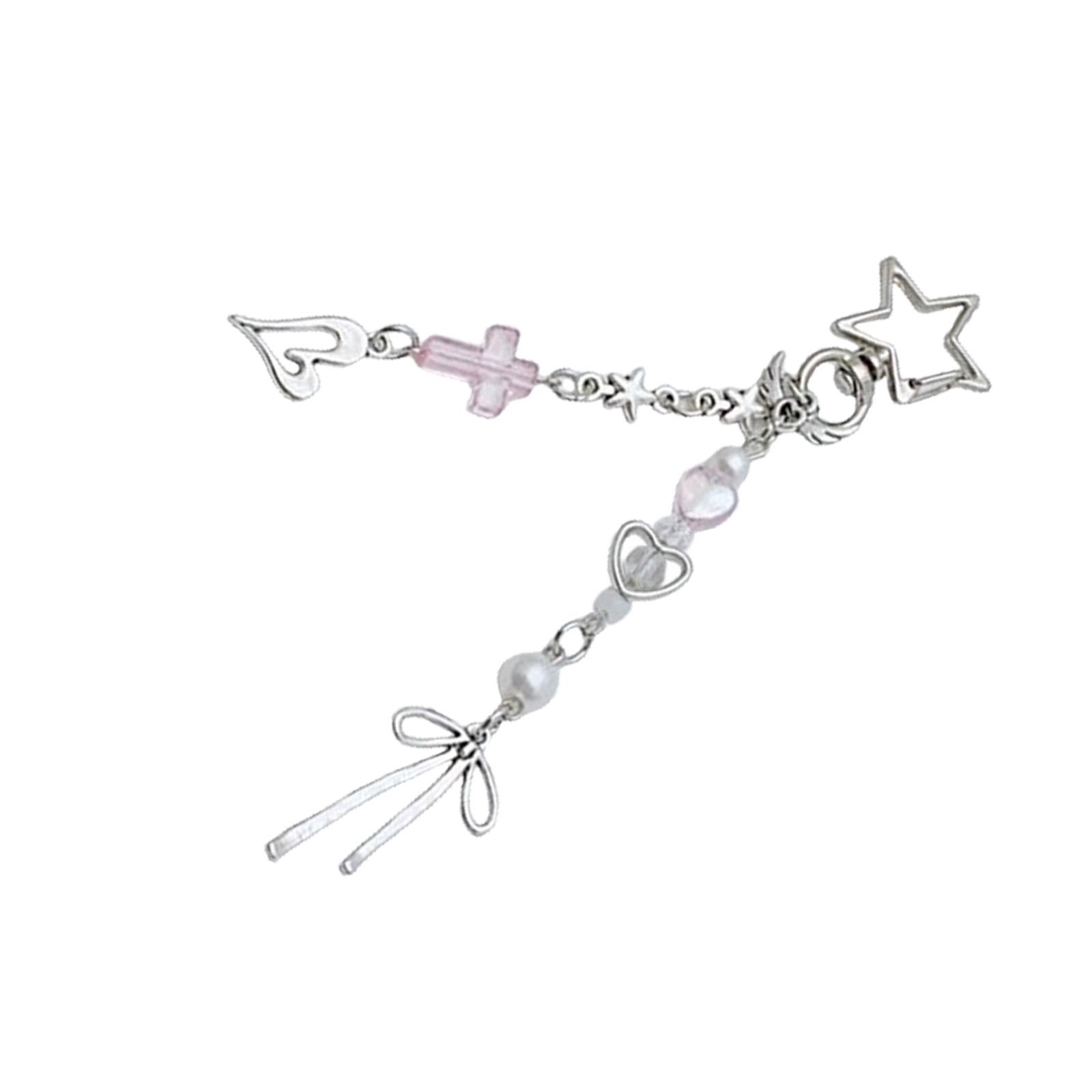 Модный брелок-шарм с бусинами, эксцентричный Y2K брелок с бусинами, украшение с деталями в виде сердца, крыльев и крестов розовый
Модный брелок-шарм с бусинами, эксцентричный Y2K брелок с бусинами, украшение с деталями в виде сердца, крыльев и крестов розовый