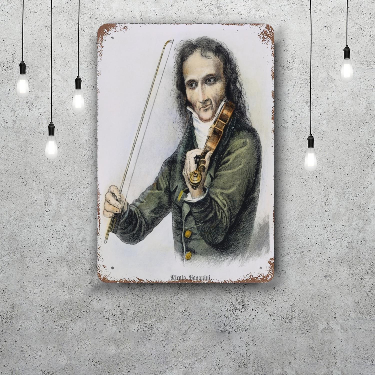 Niccolò Paganini Funny Bar Metal Sign Retro Plaque Vintage Sign Alcohol Drinker Pub Club Man Cave Kitchen Wall Decoration 20x30cm(7.8x11.8inch)
Niccolò Paganini Funny Bar Metal Sign Retro Plaque Vintage Sign Alcohol Drinker Pub Club Man Cave Kitchen Wall Decoration 20x30cm(7.8x11.8inch)