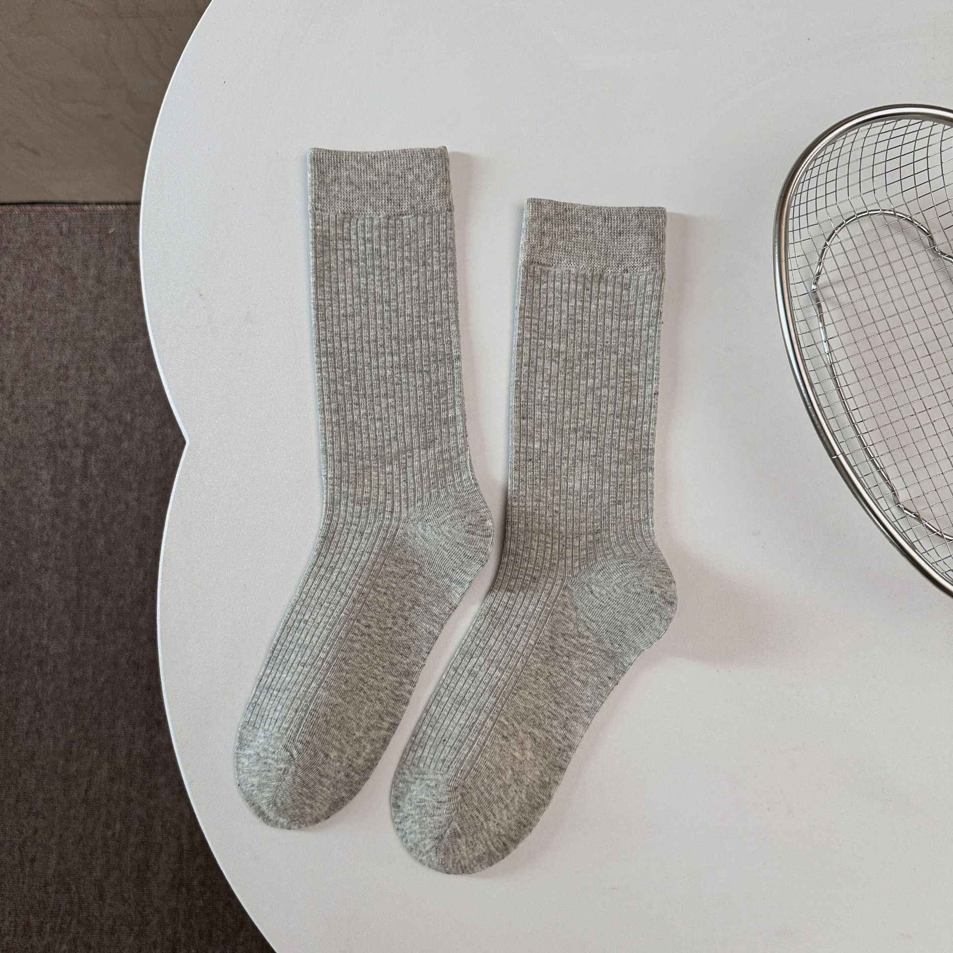 Ballet Socks for Girls Casual Korean Fashion Burgundy Combed Cotton Crew Calf Sock Ribbed Striped Loose Pile Sock for School One Size світло-сірого кольору
Ballet Socks for Girls Casual Korean Fashion Burgundy Combed Cotton Crew Calf Sock Ribbed Striped Loose Pile Sock for School One Size світло-сірого кольору