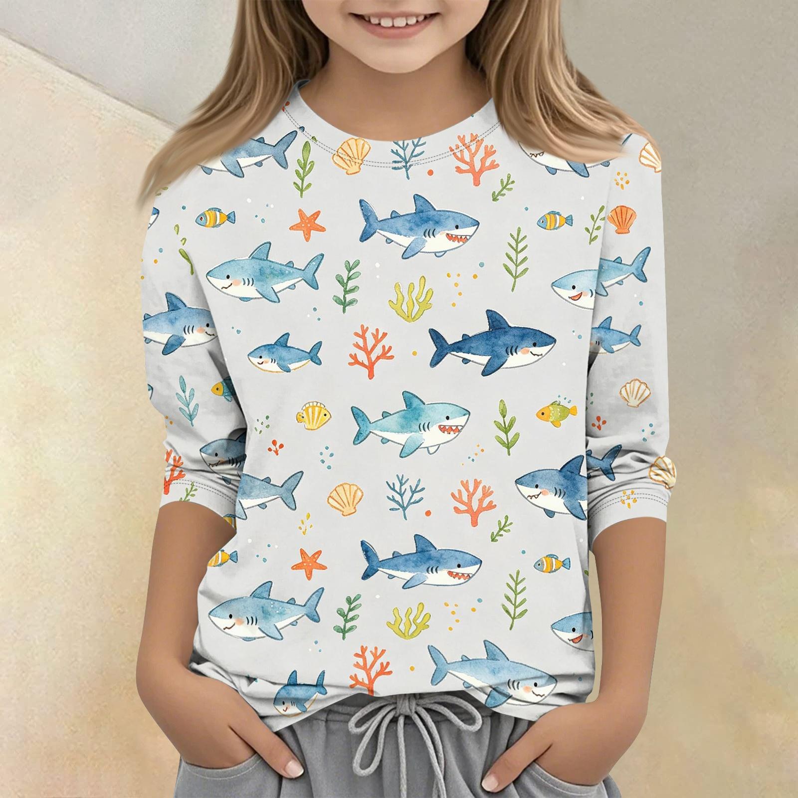 Kids Animal Print Crew Neck Three Quarter Sleeve Casual T Shirt Soft Comfortable Fabric Lightweight Design Suitable for Everyday Wear 130 синий
Kids Animal Print Crew Neck Three Quarter Sleeve Casual T Shirt Soft Comfortable Fabric Lightweight Design Suitable for Everyday Wear 130 синий