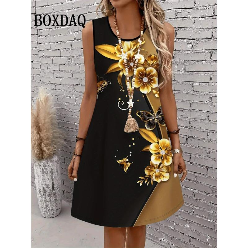 Women Bohemia Floral Print Dresses Summer Retro Sleeveless Vest Loose Dress Casual Sundress Flowers Print Short Dress Vestidos S
Women Bohemia Floral Print Dresses Summer Retro Sleeveless Vest Loose Dress Casual Sundress Flowers Print Short Dress Vestidos S