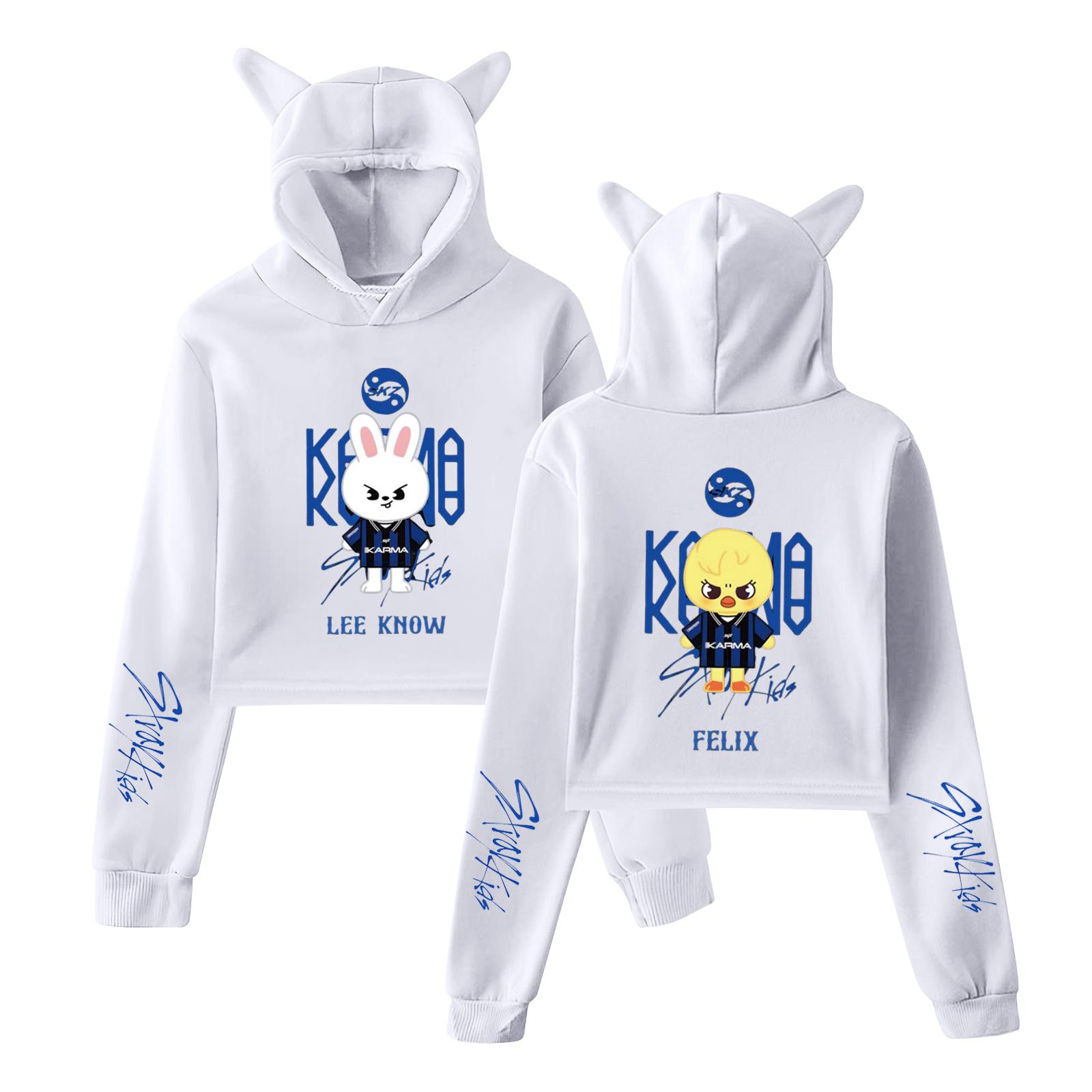 Стильный женский худи-пуловер с капюшоном и принтом Stray Kids, трендовый топ с длинным рукавом. XL
Стильный женский худи-пуловер с капюшоном и принтом Stray Kids, трендовый топ с длинным рукавом. XL