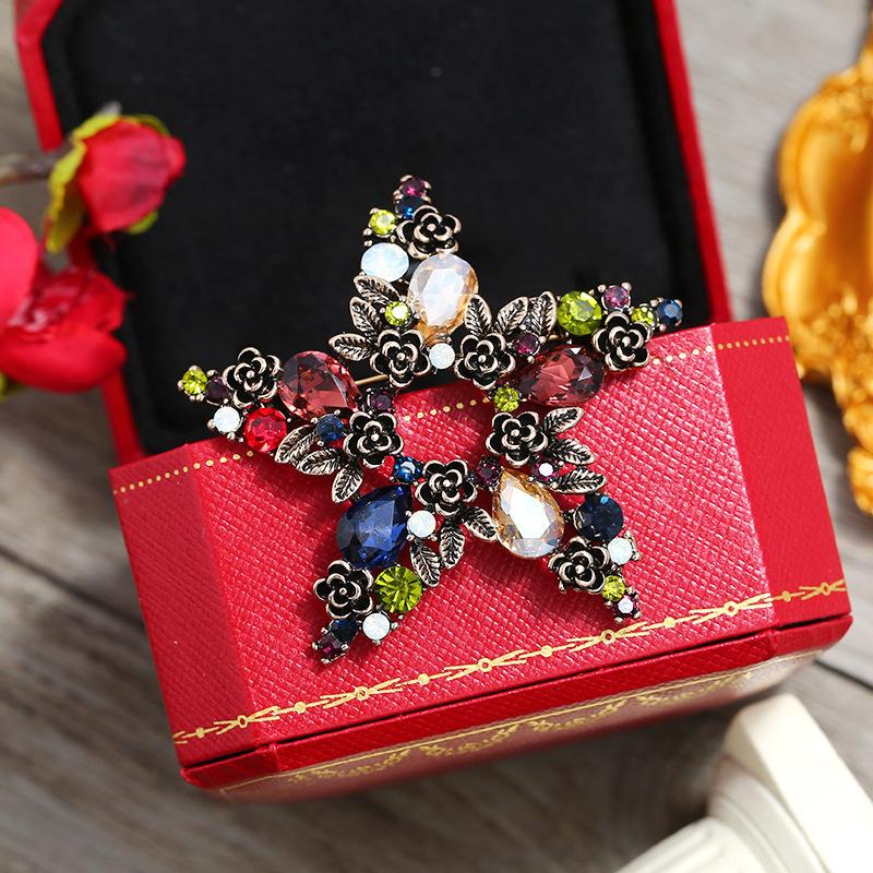 Women Men Fashion Exquiste Crystal Star Christmas Flower Badges Brooch Luxury Gorgeous Rhinestone Pin Accessories For Unisex
Women Men Fashion Exquiste Crystal Star Christmas Flower Badges Brooch Luxury Gorgeous Rhinestone Pin Accessories For Unisex