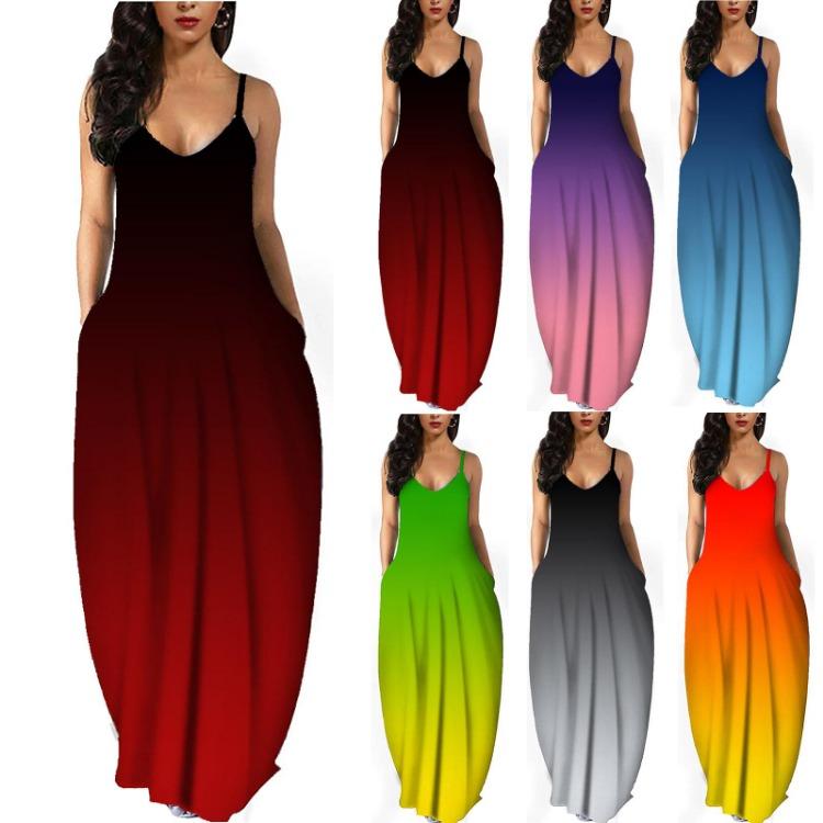 Women Casual Sleeveless V Neck Gradient Maxi Dress Long Beach Sundress Summer Fashion S
Women Casual Sleeveless V Neck Gradient Maxi Dress Long Beach Sundress Summer Fashion S