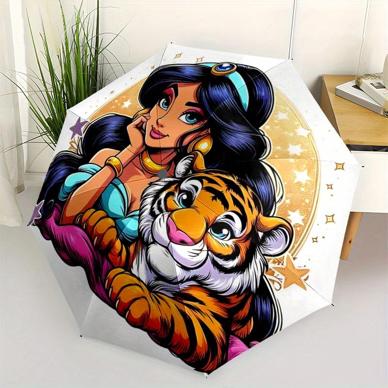 1pc Princess Jasmine and the Tiger Automatic Open/CloseUmbrella-CuteUmbrella with Cute Design, Portable 3-Fold Compact Umbrella for Men & Wo
1pc Princess Jasmine and the Tiger Automatic Open/CloseUmbrella-CuteUmbrella with Cute Design, Portable 3-Fold Compact Umbrella for Men & Wo