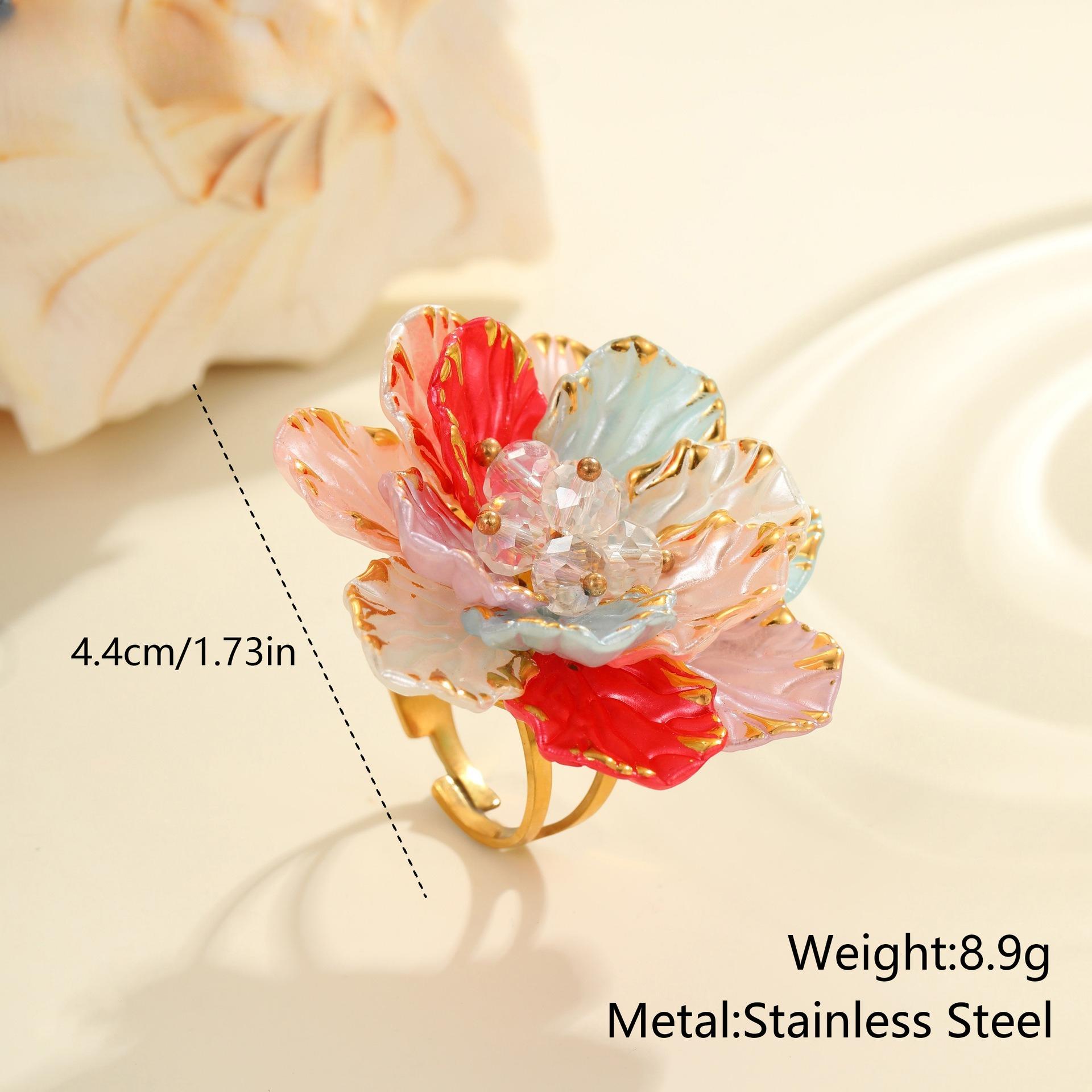 Fashion Stainless Steel Waterproof Colorful Flower Pearl Ring for Women Wedding Party Jewelry resizable
Fashion Stainless Steel Waterproof Colorful Flower Pearl Ring for Women Wedding Party Jewelry resizable
