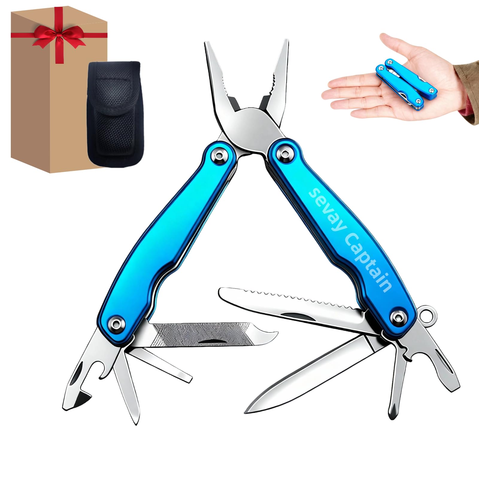 Sevay Captain Mini and Made of 420 Stainless Sharp Storage Box Ideal for Car DIY and More Multi-Pliers, Tool, 10-in-1, Lightweight, Compact, Portable,
Sevay Captain Mini and Made of 420 Stainless Sharp Storage Box Ideal for Car DIY and More Multi-Pliers, Tool, 10-in-1, Lightweight, Compact, Portable,