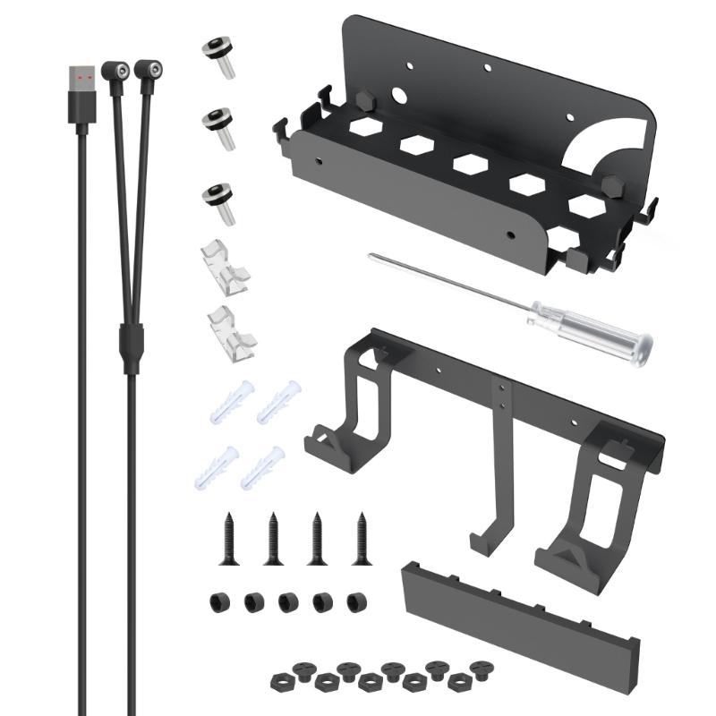 Space Saving Wall Mount Bracket Fit for SwitchOLED Host Game Console with Double Controller Holder Storage Earphone Hook чорний
Space Saving Wall Mount Bracket Fit for SwitchOLED Host Game Console with Double Controller Holder Storage Earphone Hook чорний