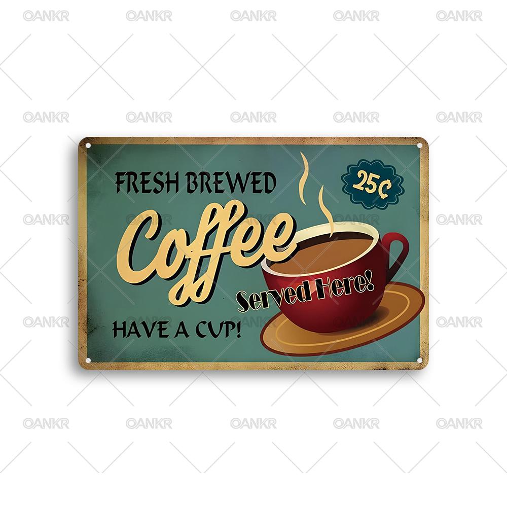 Funny Coffee Bar Decor Metal Tin Sign Ideal Gift Fresh Brewed Coffee Served Here Poster Vintage Metal Signs for Art Wall Decor 20x30cm(7.8x11.8inch)
Funny Coffee Bar Decor Metal Tin Sign Ideal Gift Fresh Brewed Coffee Served Here Poster Vintage Metal Signs for Art Wall Decor 20x30cm(7.8x11.8inch)