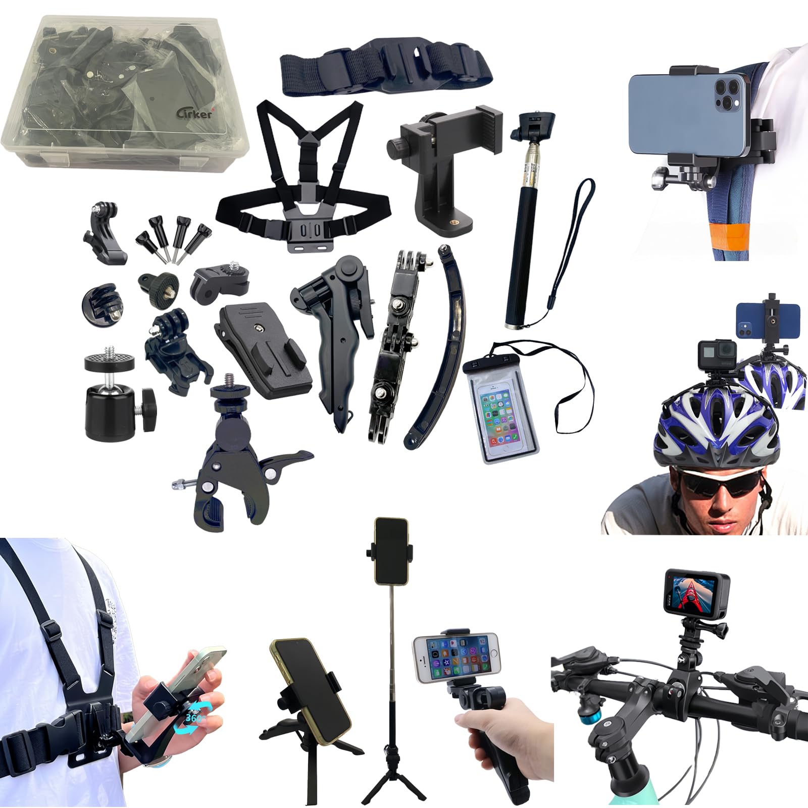 Cirker Wearable Camera Accessories Wearable Camera Mount Parts Universal Combination Bracket for View Ideal for Various Sports Mobile Outdoor and Live
Cirker Wearable Camera Accessories Wearable Camera Mount Parts Universal Combination Bracket for View Ideal for Various Sports Mobile Outdoor and Live