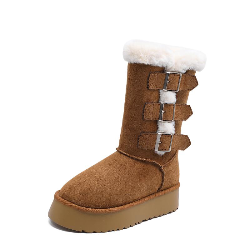 Fashion Round Toe Suede Metal Buckle Platform Non-slip Cotton Shoes Winter New Mid-tube Snow Boots 40 коричневий
Fashion Round Toe Suede Metal Buckle Platform Non-slip Cotton Shoes Winter New Mid-tube Snow Boots 40 коричневий