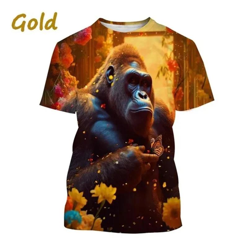 Футболка с 3D принтом «Горилла» с изображением животных, шимпанзе, круглым вырезом, коротким рукавом, с рисунком Кинг-Конга, мужская и женская модная повседневная футболка 2XL
Футболка с 3D принтом «Горилла» с изображением животных, шимпанзе, круглым вырезом, коротким рукавом, с рисунком Кинг-Конга, мужская и женская модная повседневная футболка 2XL