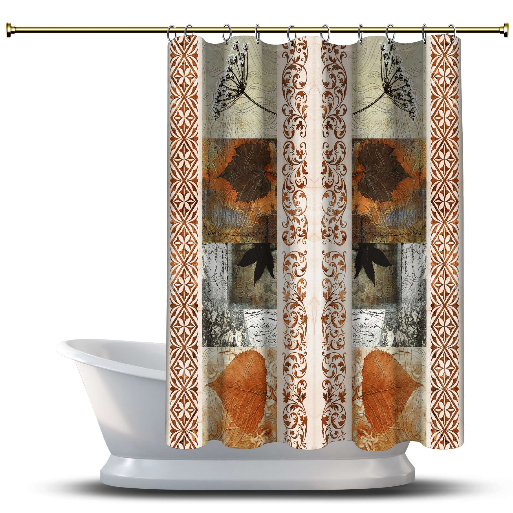 Занавеска для душа с принтом природы / акварель для украшения вашей ванной комнаты - многомерный цветочный лист с вертикальной каймой
Занавеска для душа с принтом природы / акварель для украшения вашей ванной комнаты - многомерный цветочный лист с вертикальной каймой