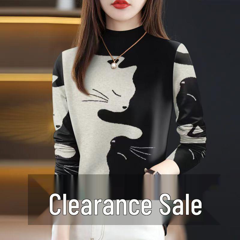 Fleece-Lined Semi-High Neck Tummy-Covering Print Top for Middle-Aged and Elderly Women 4XL (155-170 kg)
Fleece-Lined Semi-High Neck Tummy-Covering Print Top for Middle-Aged and Elderly Women 4XL (155-170 kg)