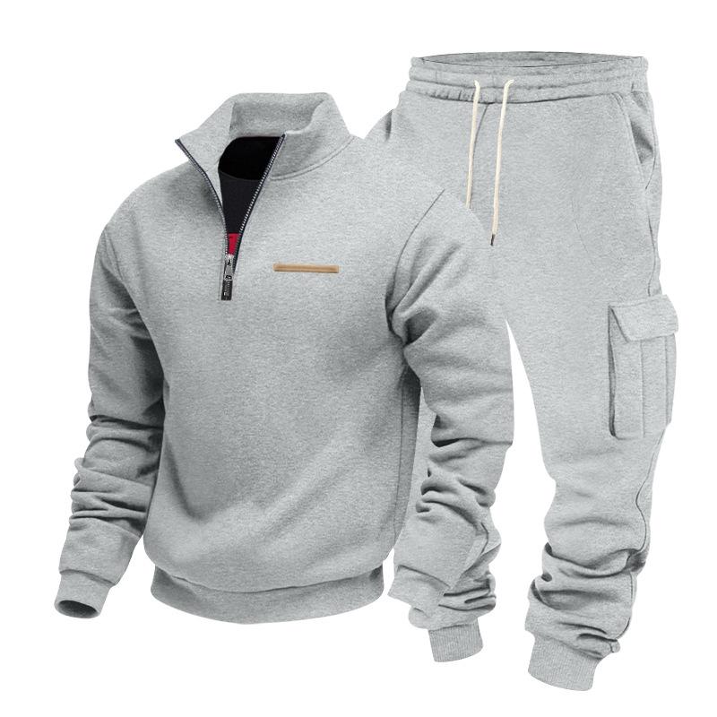 Winter Velvet Half Zipper Stand Collar Pullover Solid Color Casual Sweatshirt Overalls Trousers Suit for Men XXXL сірий
Winter Velvet Half Zipper Stand Collar Pullover Solid Color Casual Sweatshirt Overalls Trousers Suit for Men XXXL сірий