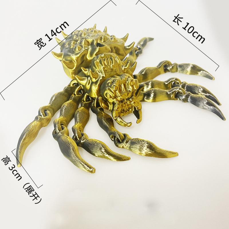 3D Printed Skeleton Spider Articulated Movable Ornament Crafts Simulation Animal Model Home Desktop Decorative Toys Children Toy
3D Printed Skeleton Spider Articulated Movable Ornament Crafts Simulation Animal Model Home Desktop Decorative Toys Children Toy
