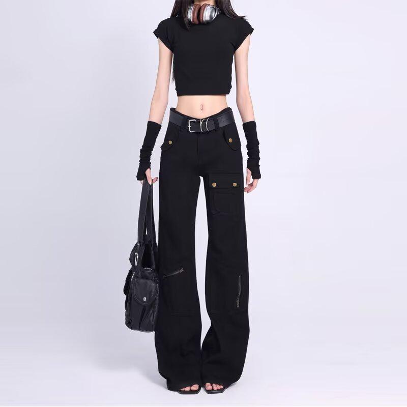 American Street Black High Waist Slimming Zipper Workwear Jeans for Women – Versatile Micro Flare Straight Leg Pants 2XL: Height 155-165cm (66.5-72.5kg)
American Street Black High Waist Slimming Zipper Workwear Jeans for Women – Versatile Micro Flare Straight Leg Pants 2XL: Height 155-165cm (66.5-72.5kg)