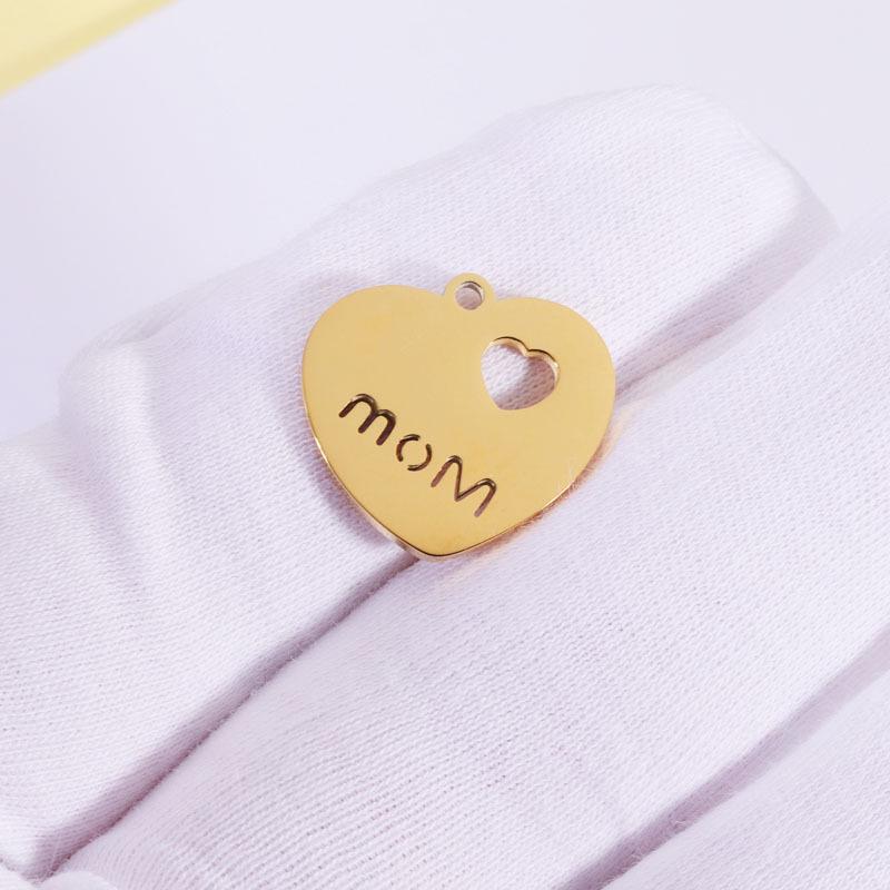 In-Stock Heart-Shaped Stainless Steel Mom Pendant - Hollow Peach Heart Design Jewelry Accessory
In-Stock Heart-Shaped Stainless Steel Mom Pendant - Hollow Peach Heart Design Jewelry Accessory